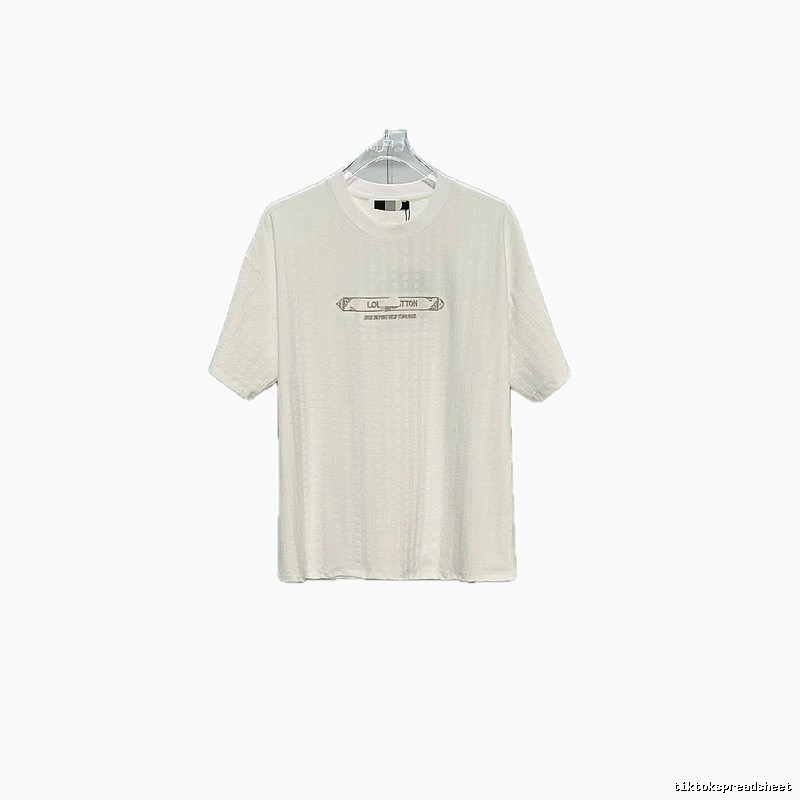 Louis Vuitton Embroidered Casual Style White Short-sleeve T-shirt