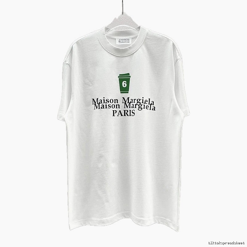 Maison Margiela No.6 Printed Casual White T-Shirt