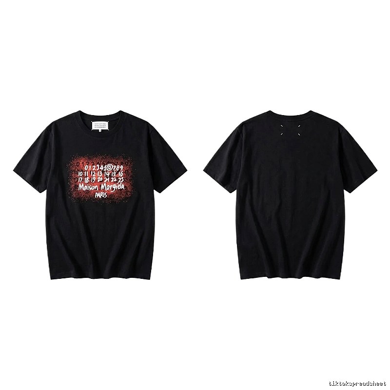Maison Margiela Printed Style Black T-shirt