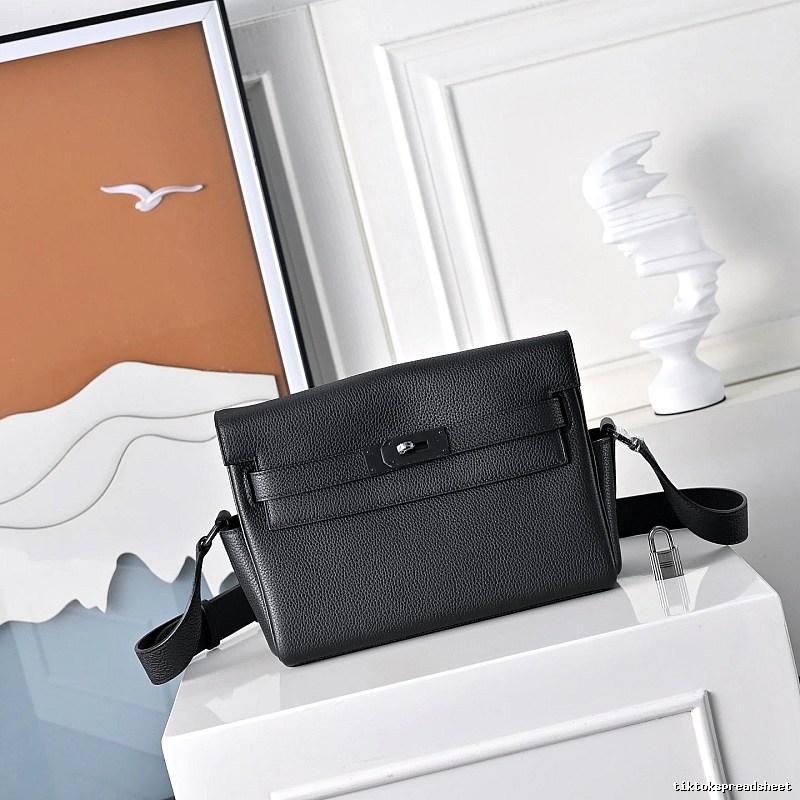 Messenger Bag by Hermes with Black Leather Messenger