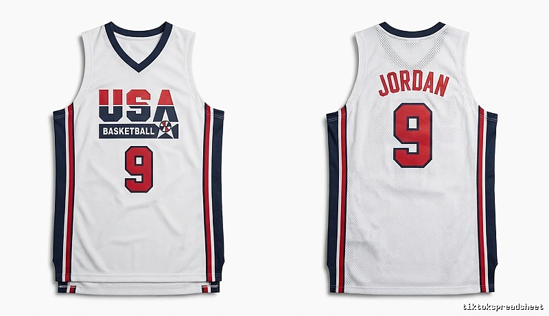 Michael Jordan retro-style white jersey