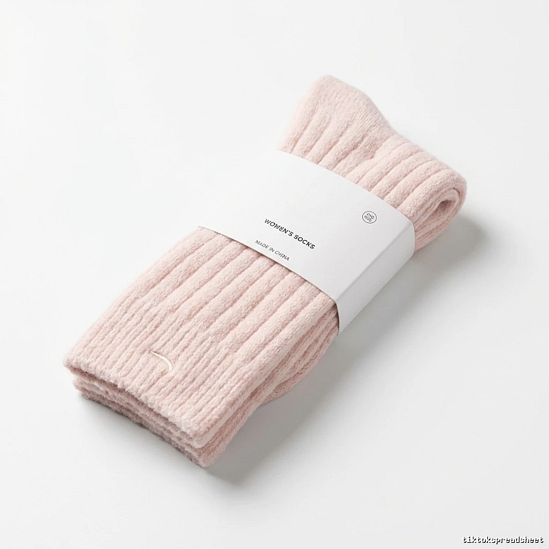 Miu Miu simple style light pink women's socks