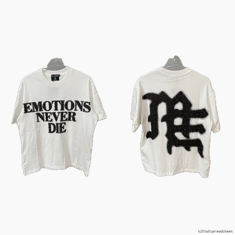 Mixed Emotion Graffiti Street Style White T-Shirt