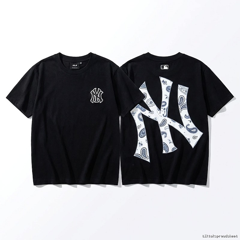 MLB Paisley Pattern Trendy Cool Black T-shirt