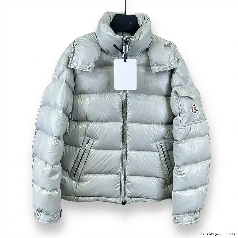 Moncler classic silver down jacket