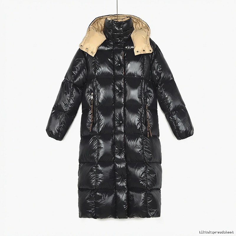 Moncler long black down jacket