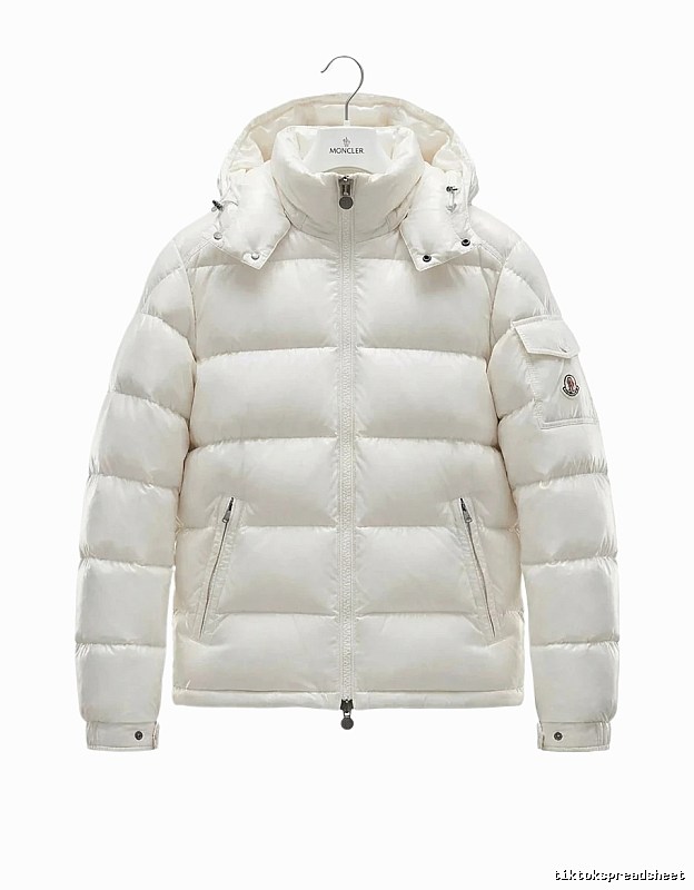 Moncler shiny and fashionable white down jacket