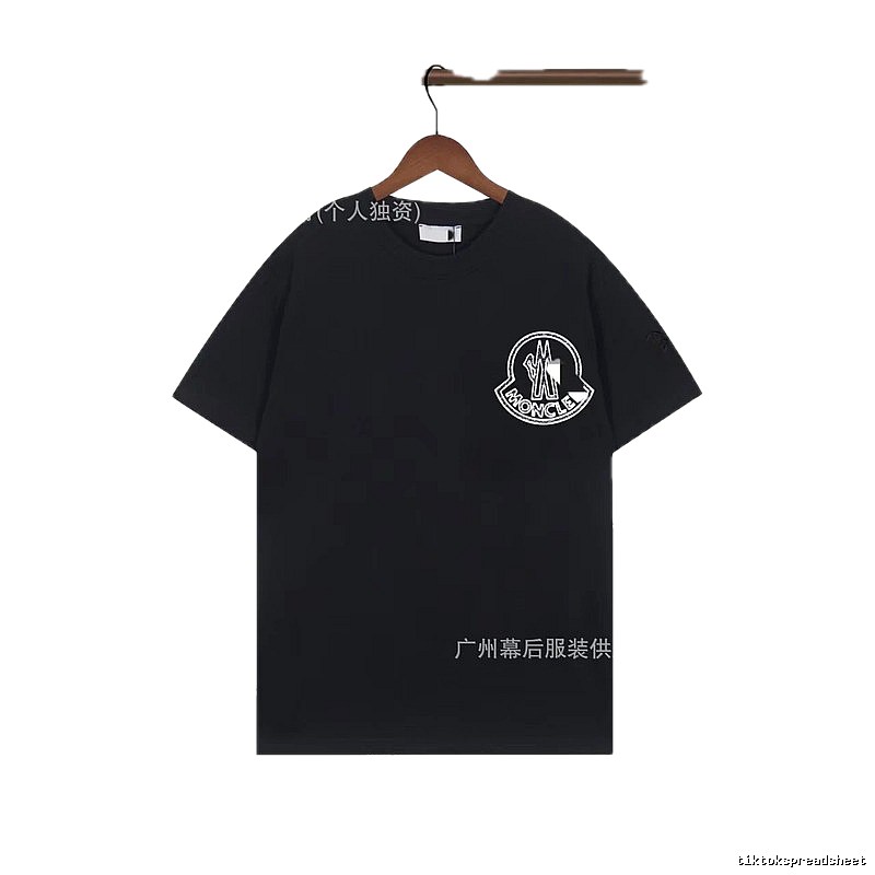 Moncler Trendy Printed Black T-Shirt