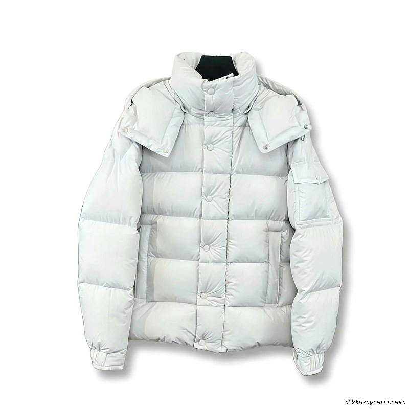 Moncler's classic white down jacket.