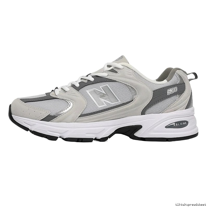 New Balance 580 retro-style gray sports shoes