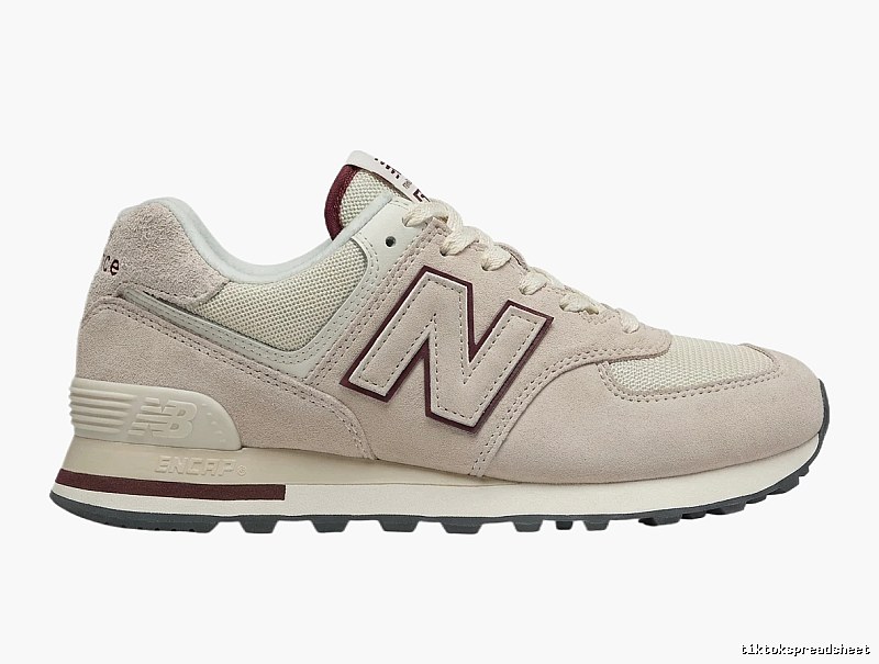 New Balance retro-style light gray sports shoes