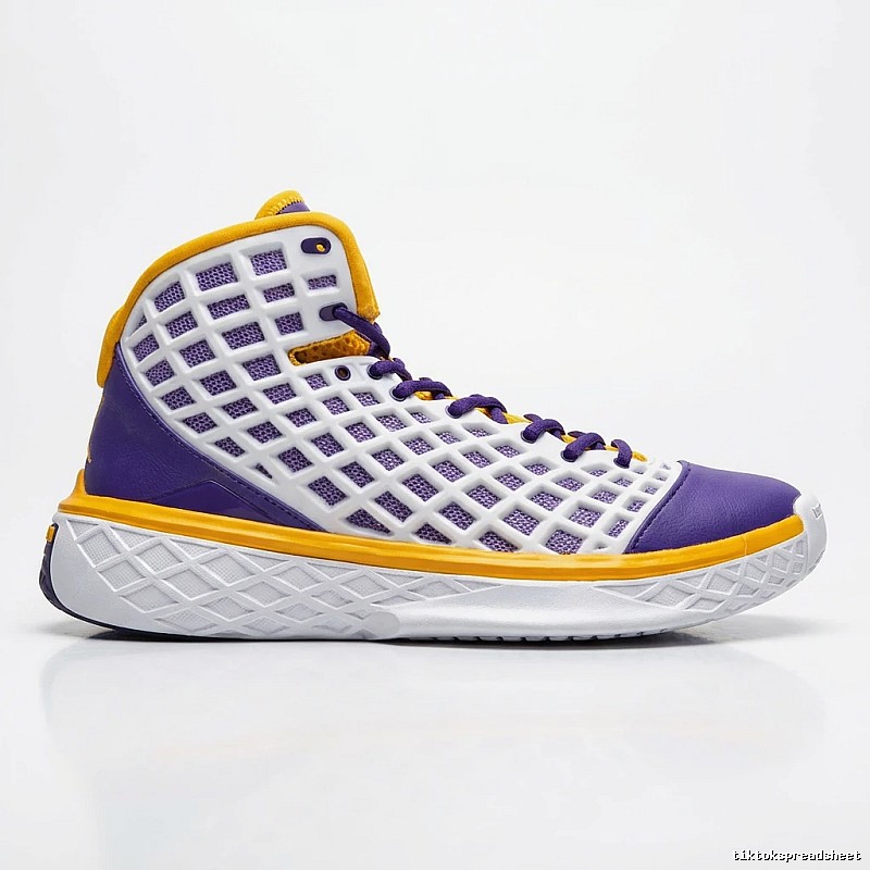 Nike retro purple-yellow-white basketball shoes