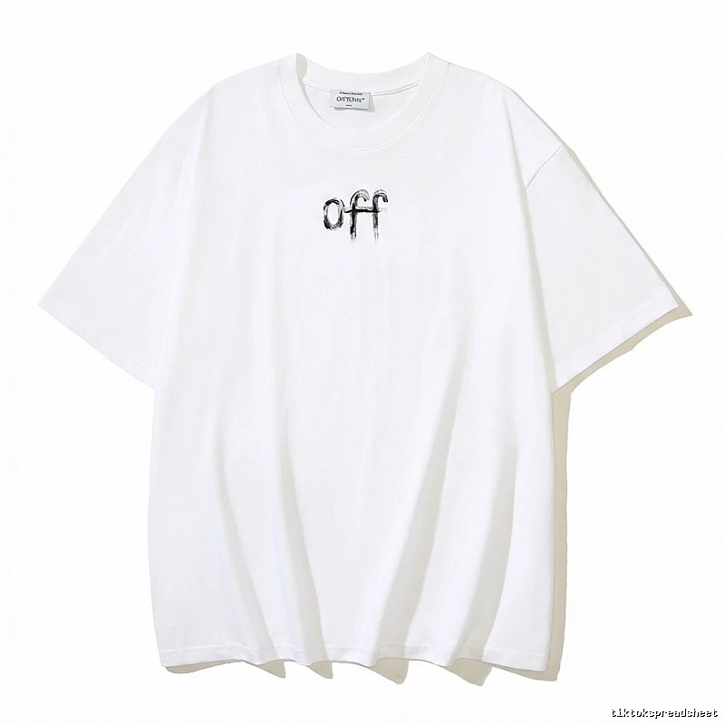 Off-White minimalist style white T-shirt