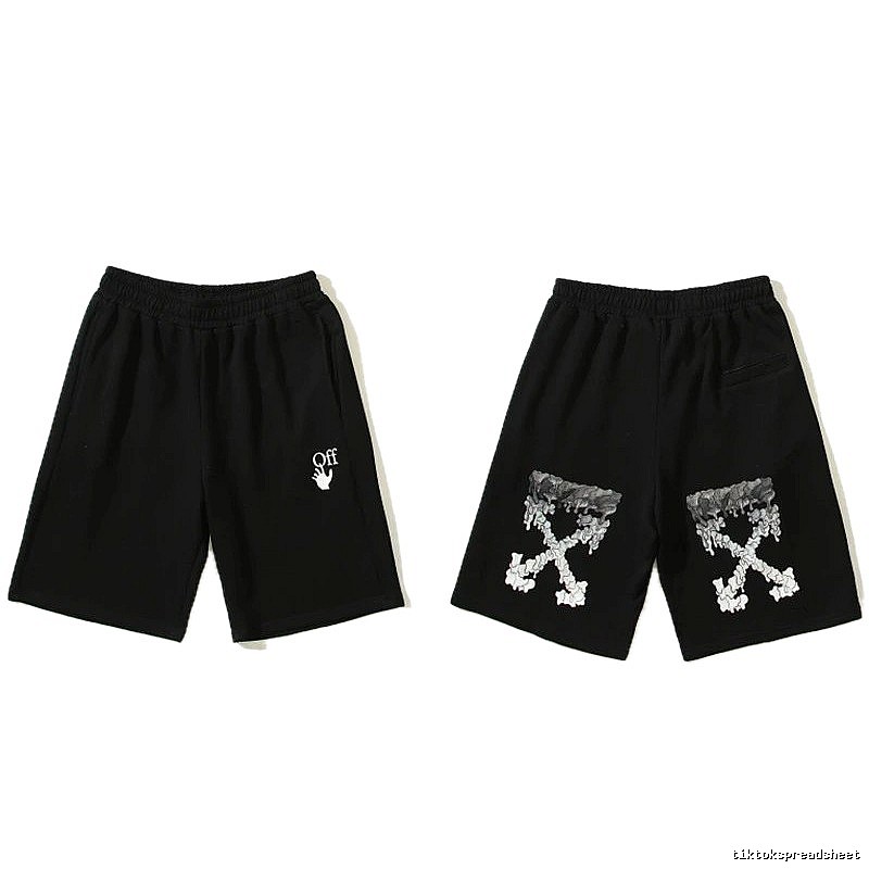 Off-White trendy and cool style black shorts