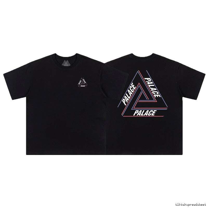 Palace Triangle Print Street Style Black T-shirt