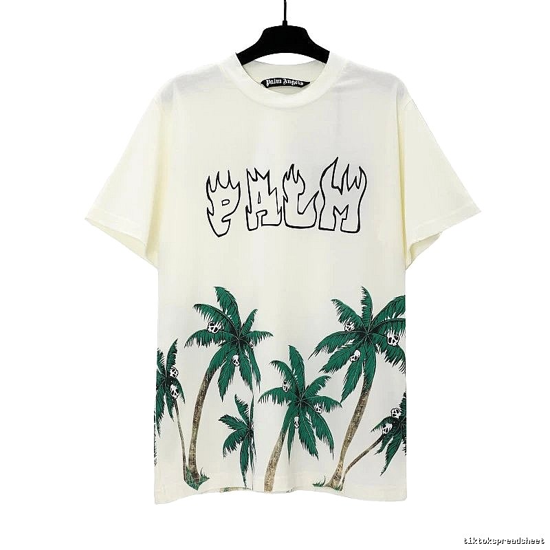 Palm Angels Gift Ready Logo T-shirt White Palm Tree with Standout Detail