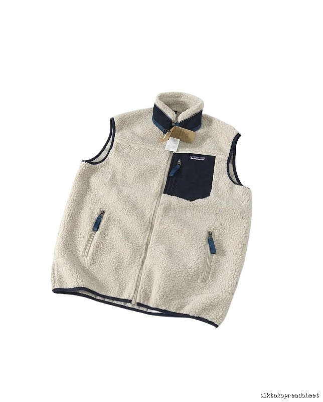 Patagonia retro-style beige vest