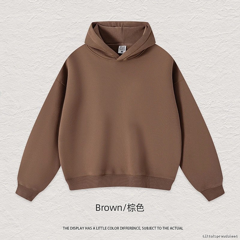 Patterned Blank pullover hoodie Black Minimal A with Polished Detail