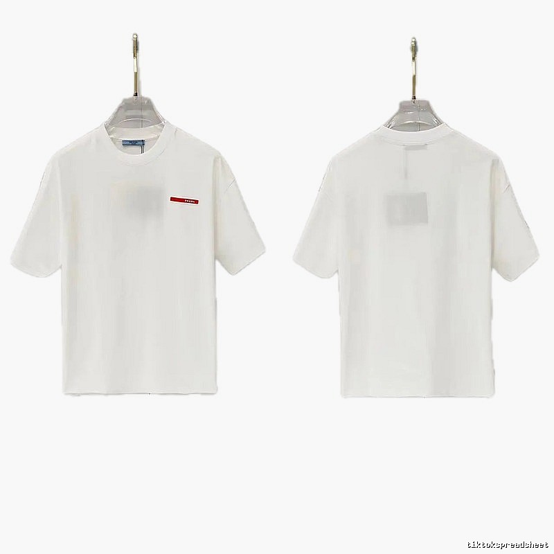 Prada Red Label Minimalist Style White Short-sleeved T-shirt