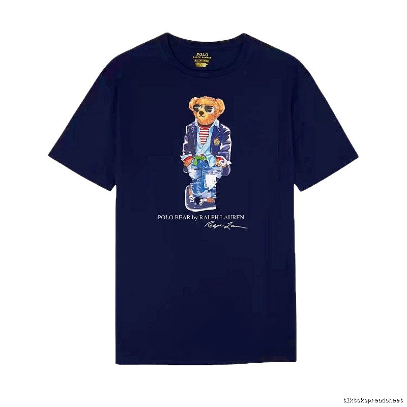 Ralph Lauren Bear Trendy Brand Royal Blue T-shirt
