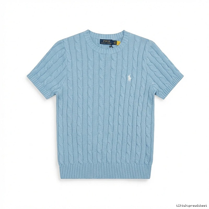 Ralph Lauren Polo Light Blue Trendy Brand Short-sleeve Shirt