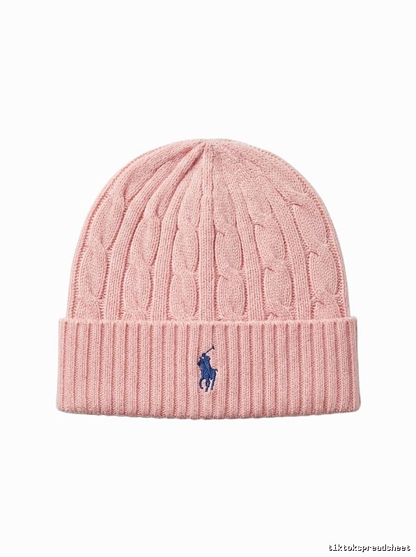 Ralph Lauren Polo Pink Knitted Hat