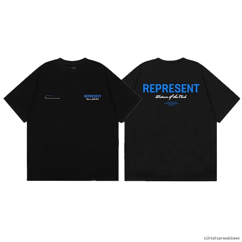 REPRESENT Club High Street Black T-Shirt