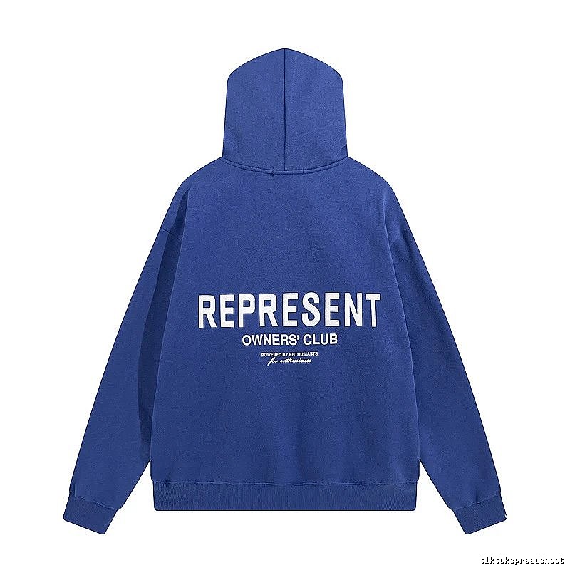 Represent Travel Owners Club hoodie Navy Large Represent with Modern Look