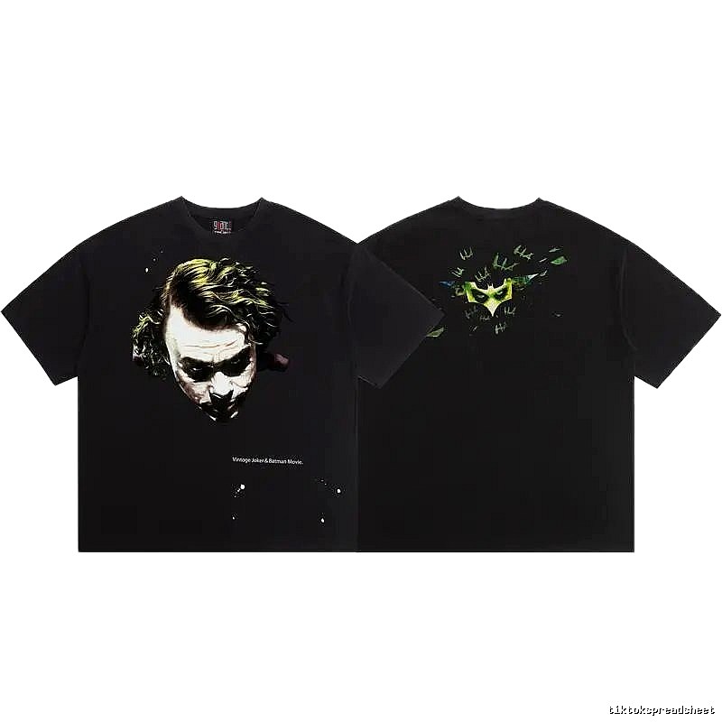 SAINT x Joker Co-branded Vintage Black T-Shirt