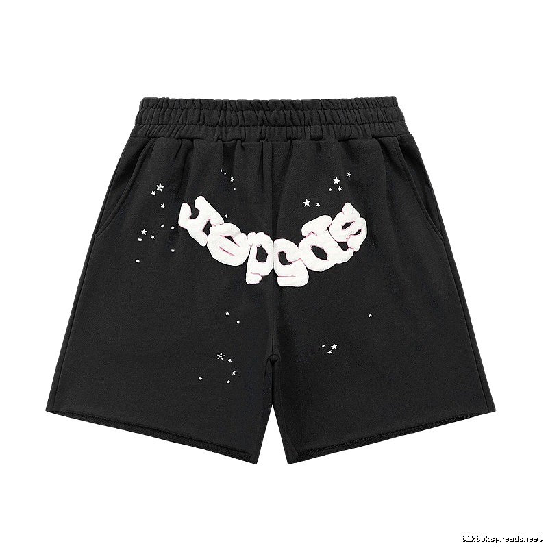Sp5der star print wind shorts