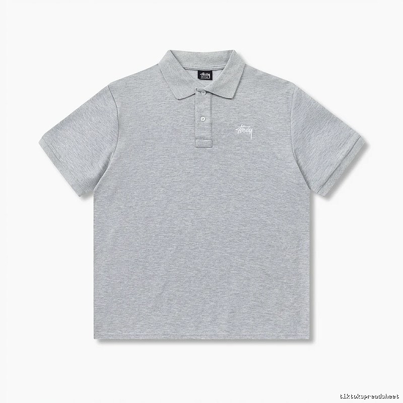 Stussy basic grey Polo shirt