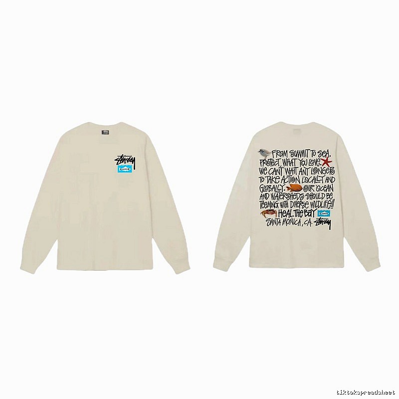 Stussy Marine Conservation Style Off-White Long-Sleeve