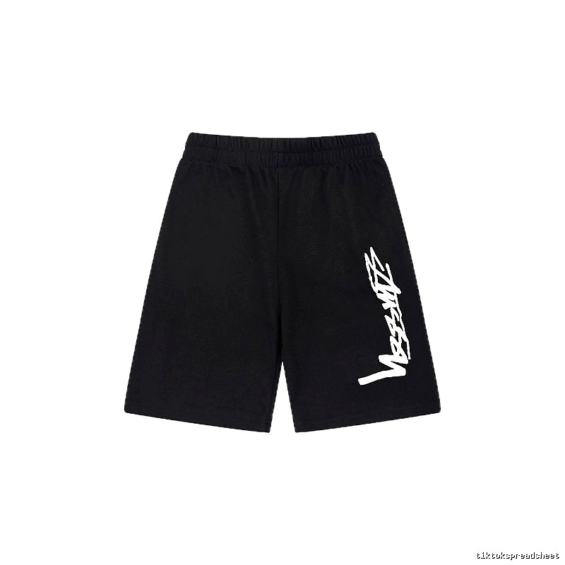 Stussy street-style black shorts