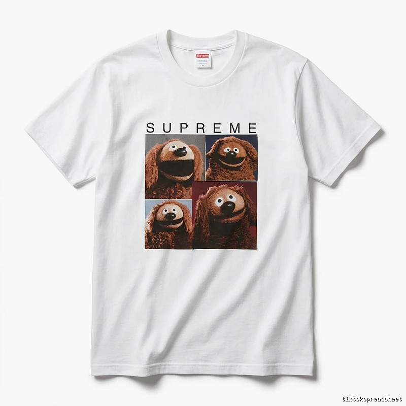 Supreme cartoon print white T-shirt