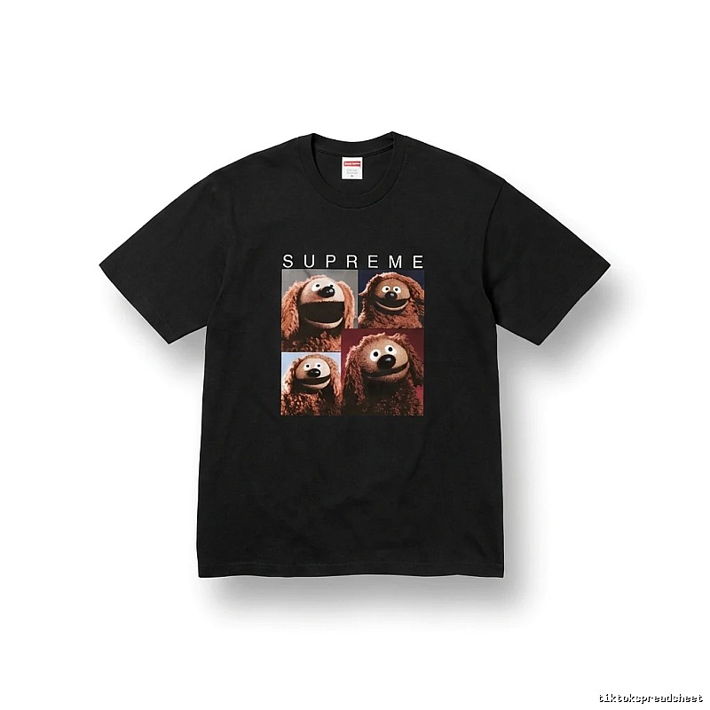 Supreme Cartoon Style Black T-shirt