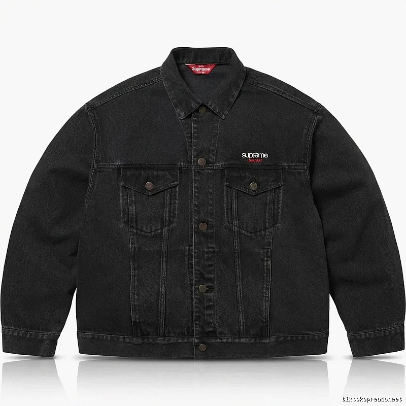Supreme denim-style black jacket