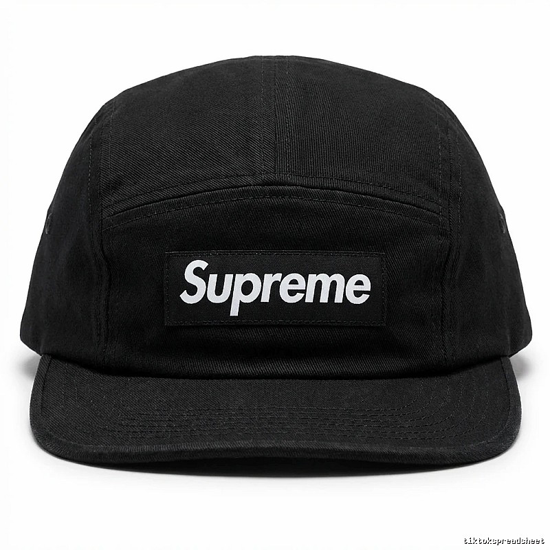 Supreme minimalist style black hat