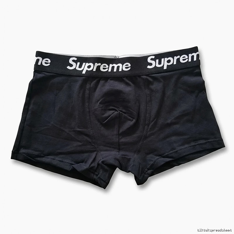 Supreme minimalist style black underwear