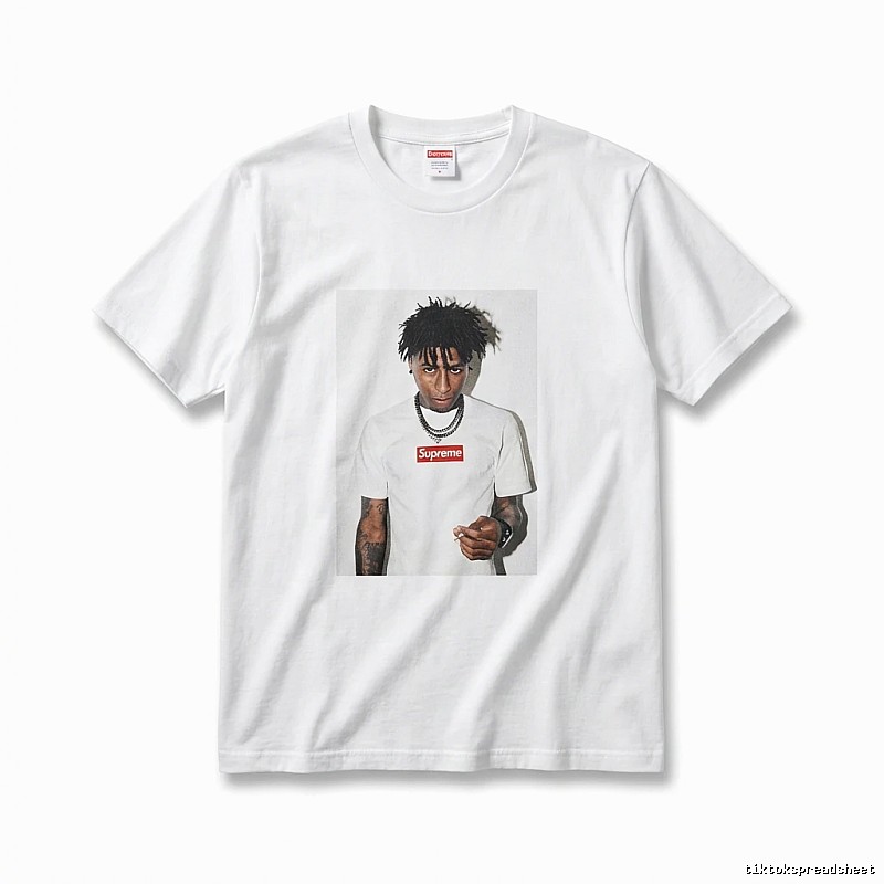 Supreme Portrait Print Style White T-shirt