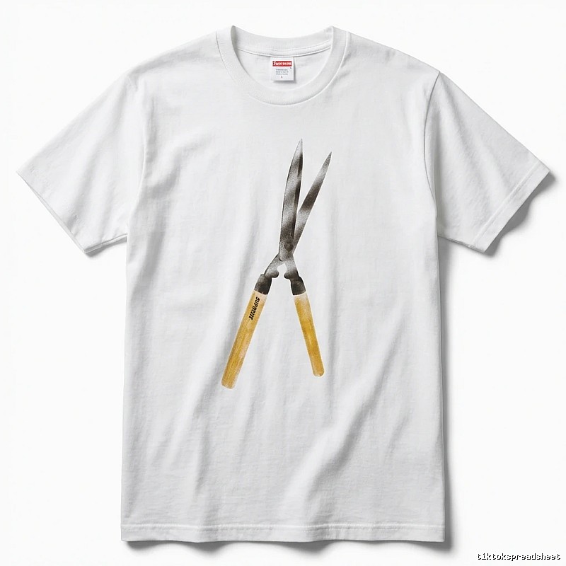 Supreme Scissors Print White T-shirt