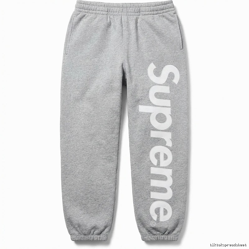 Supreme trendy brand grey sweatpants