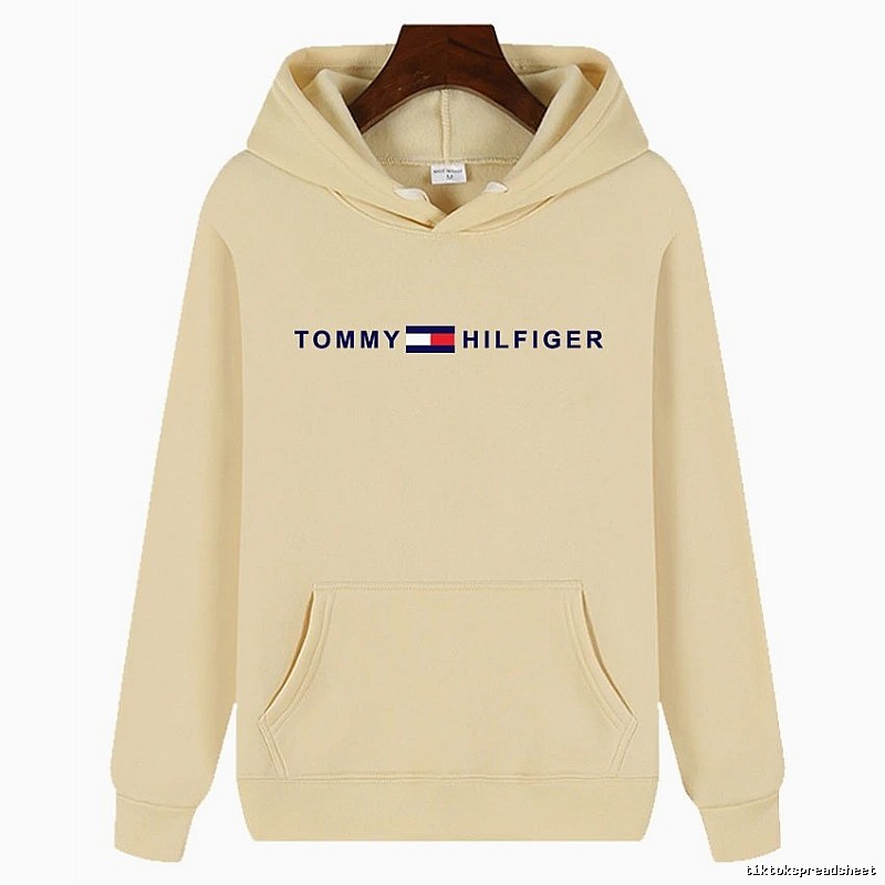 Tommy Hilfiger Patterned Logo hoodie White Tommy Hilfiger with Polished Detail