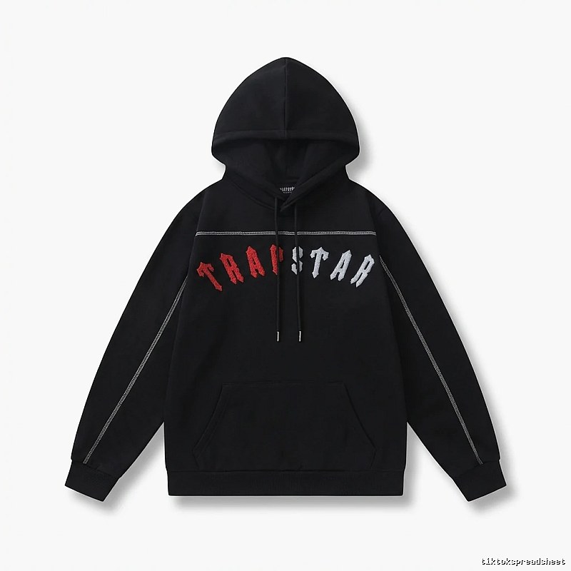 Trapstar letter-style black hoodie