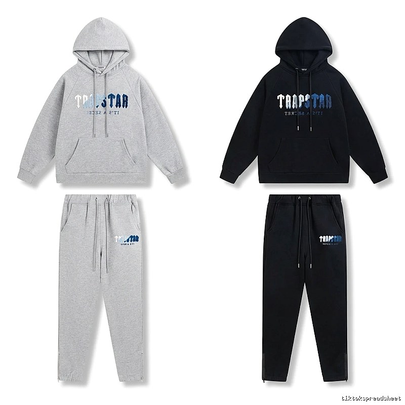 Trapstar Letter Trendy Brand Suit (Grey/Black)