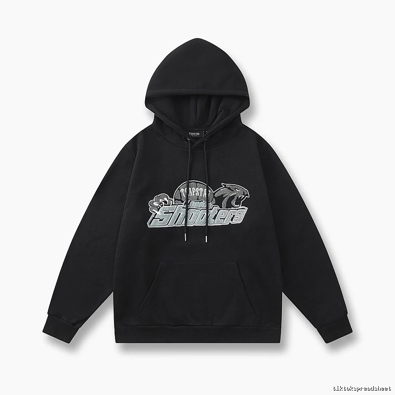 Trapstar - printed trendy and cool black hoodie