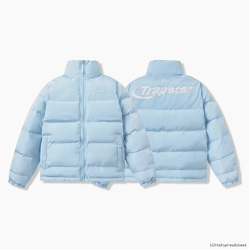 Trapstar trendy and cool style light blue down jacket