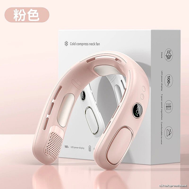 Travel Neck Fan 4000mah Pink