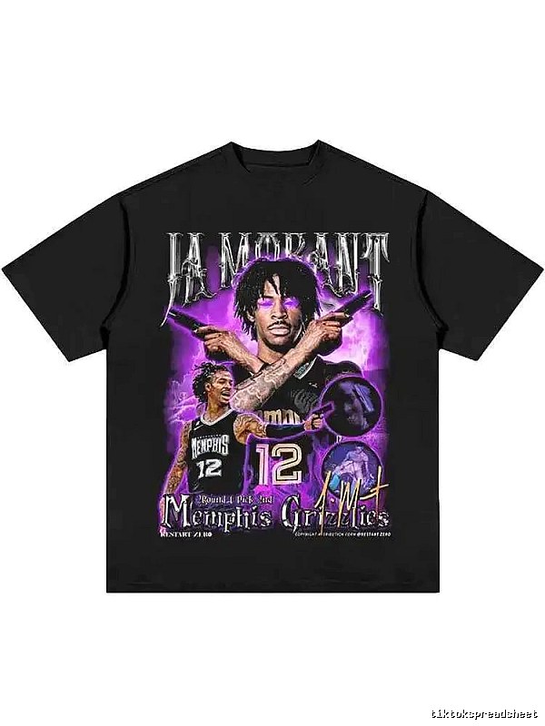 Tupac Sport Portrait graphic T-shirt Black Tupac Collage for Collection Drops