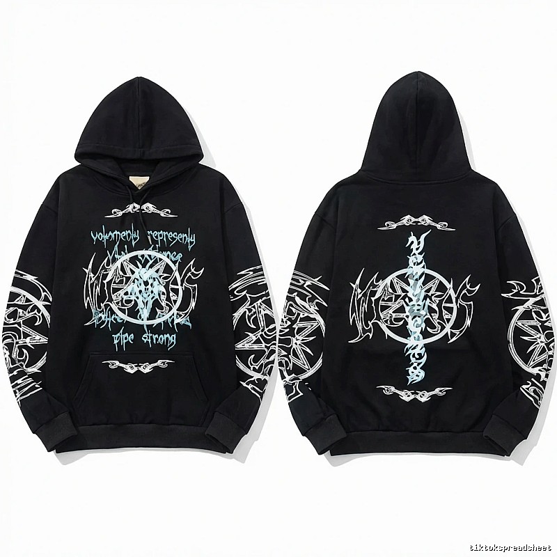 Vetements dark style black sweatshirt